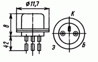 Цоколевка и размеры транзистора ГТ404Г